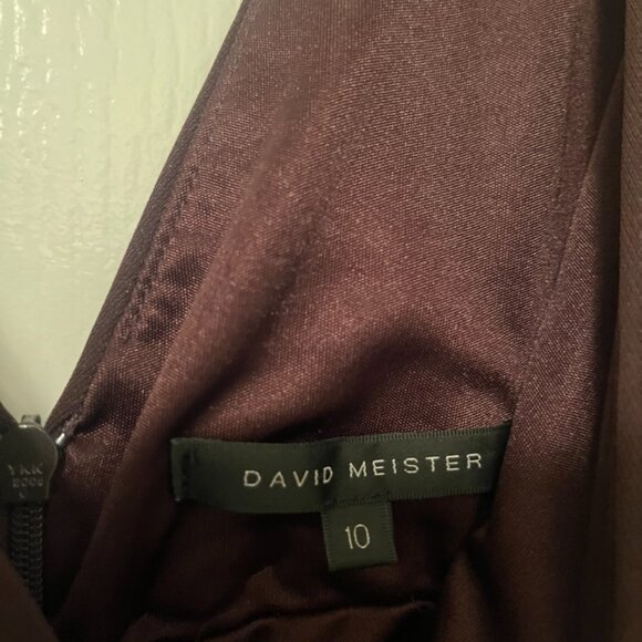 David Meister Deep Brown Embellished Cocktail Dress • Size 10 - Picture 2 of 3